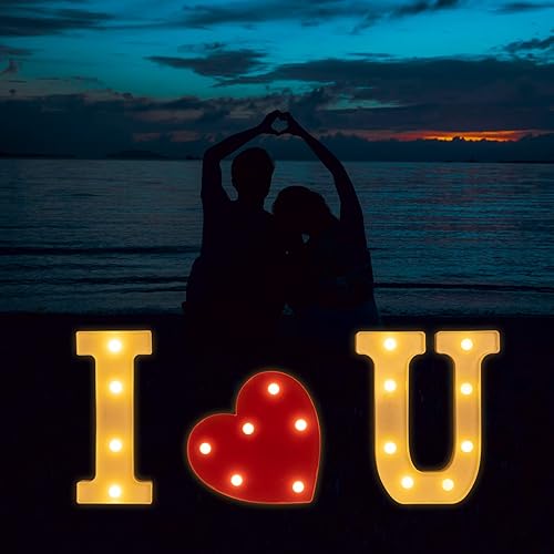 Miniatura 24 de 6132 letras iluminadas de marquesina con texto en inglés "Marry Me", letrero de luz LED con número de letra con luz redonda, globos de pétalos