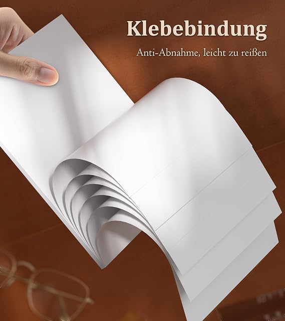 Notizblock A6 Notizblock kleine 6 Stück Schreibblock A6 weiße Notizblöcke kleine Schreibblöcke weißes Papier 50 Blatt pro Blanko Mini Notizblöcke Kratzpapier Paper für Büro Schule Haus