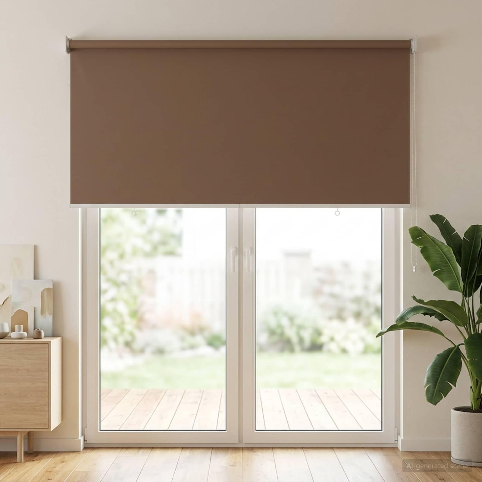 Tenda avvolgibile esterna in poliestere con protezione UV | Montaggio a parete o a soffitto, controllo termico, privacy totale, catena sinistra o destra