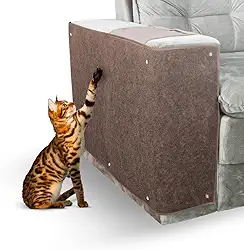 Protetor Arranhador Gato Protetor Lateral Para Braço de Sofá Kit c/ 2 Chocolate