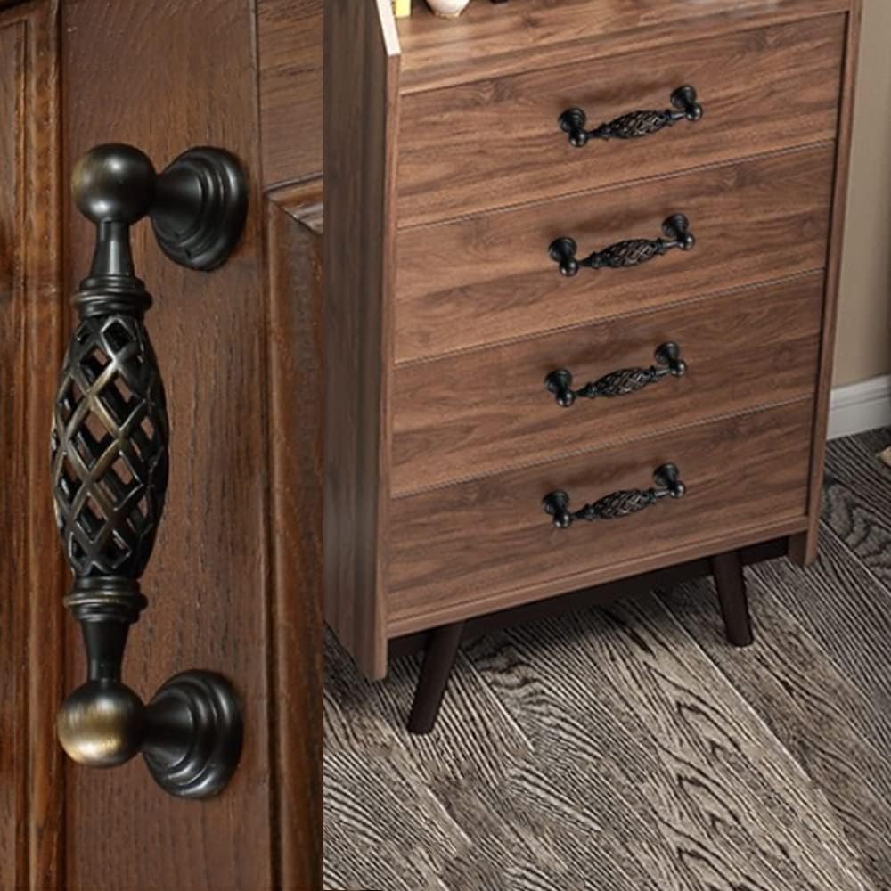 Vintage Furniture Handle 2 Piece Kitchen Cabinet Pulls Cabinet Hardware Door Handle Drawer Handle for Drawer Door Cabinets with Screws Distance from 96mm