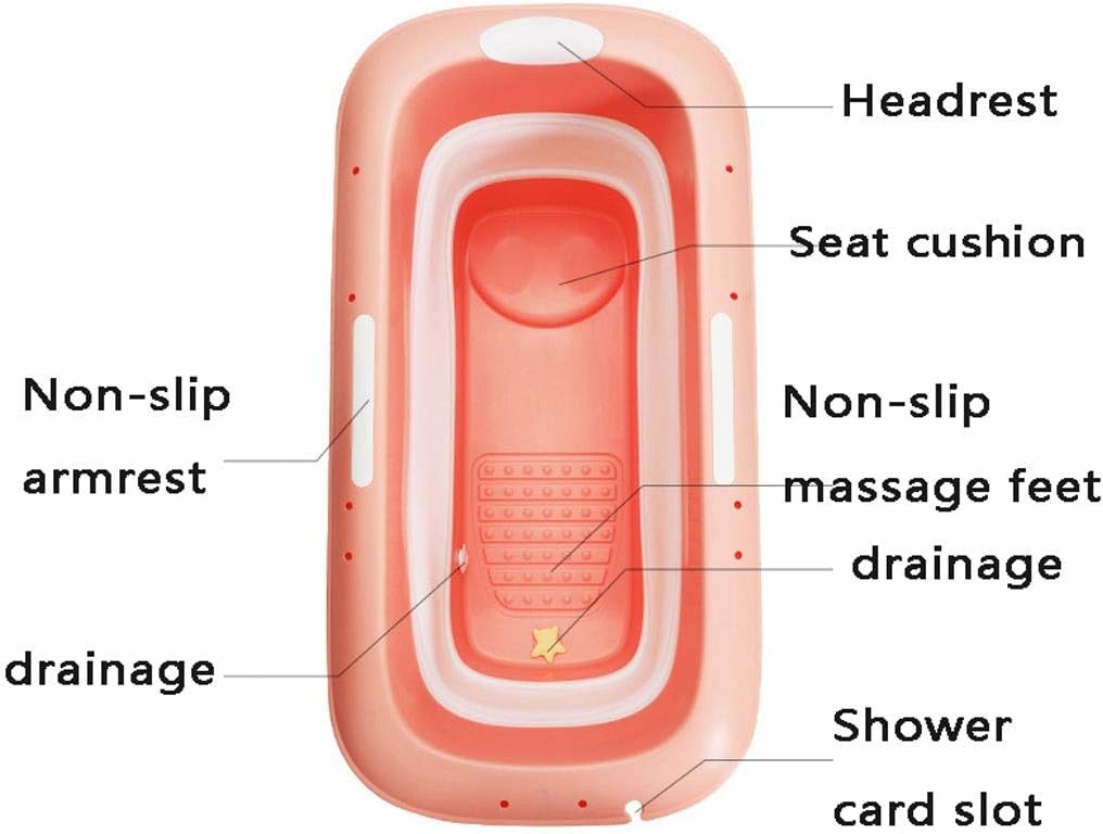 フルボディ ポータブルバスタブ折り畳みバスバレル大人のシャワーのバケツ、バスタブ絶縁カバー付き自立家庭バスルーム厚い 浸漬