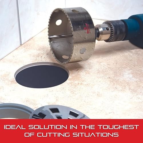 Miniatura 4 de Starrett Sierra de agujero de grano de diamante, ideal para perforar agujeros de diámetro pequeño, diámetro de 4-18 pulgadas, profundidad de corte