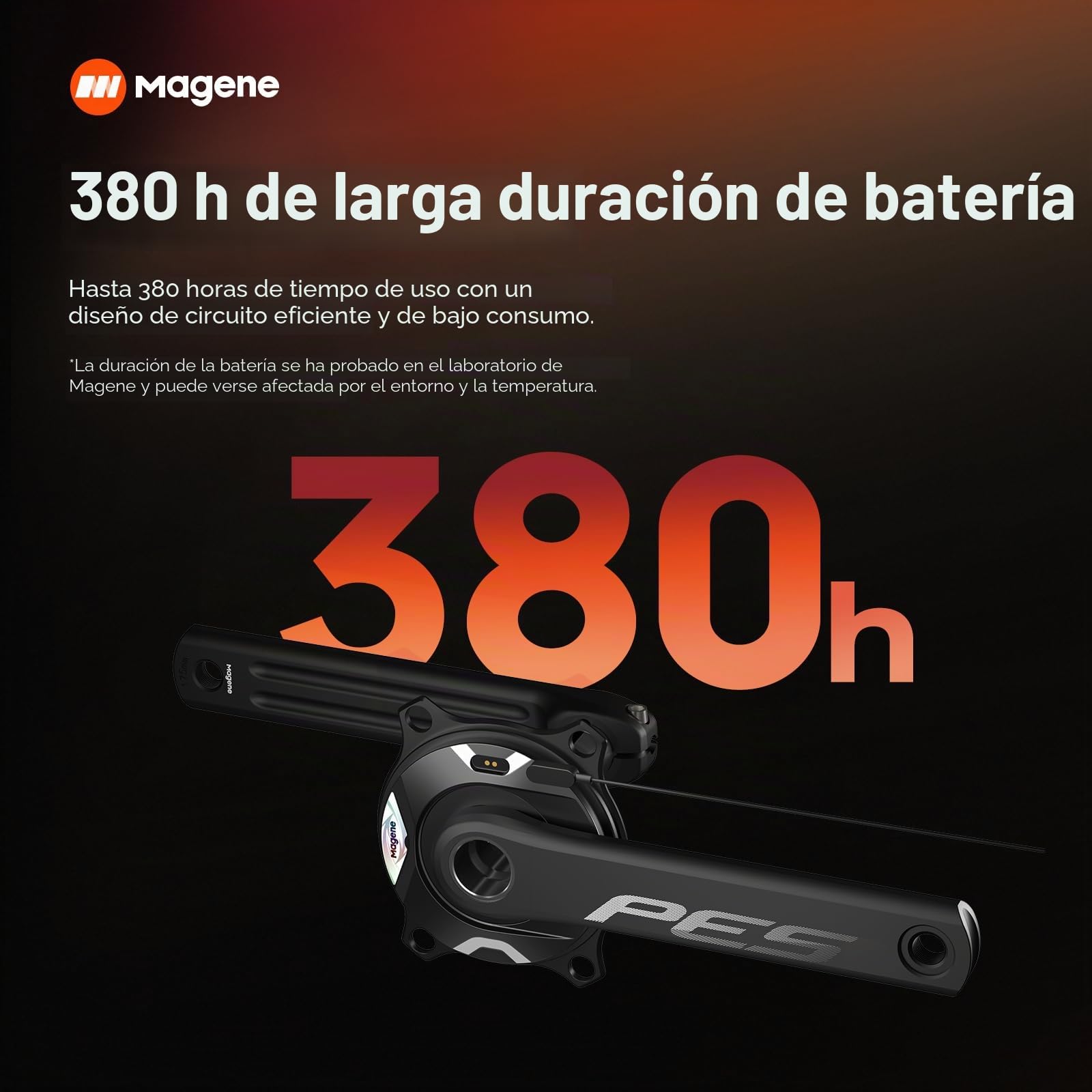 Magene PES P515/P505 Spider Medidor de Potencia y Juego de Bielas para Ciclismo, Base de 4 Tornillos, 110BCD, Pedalier con Equilibrio de Cadencia y Eje de Acero de 24 mm