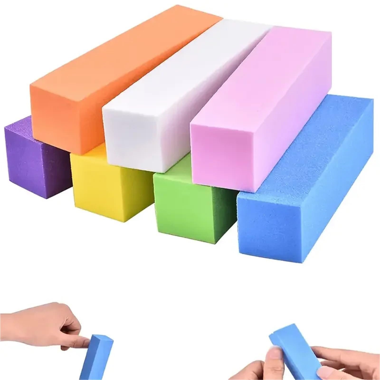 Blok buforowy do paznokci pilnik gąbkowy pedicure pielęgnacja manicure lakier szlifowanie blok polerski 5 szt(White-10pcs)
