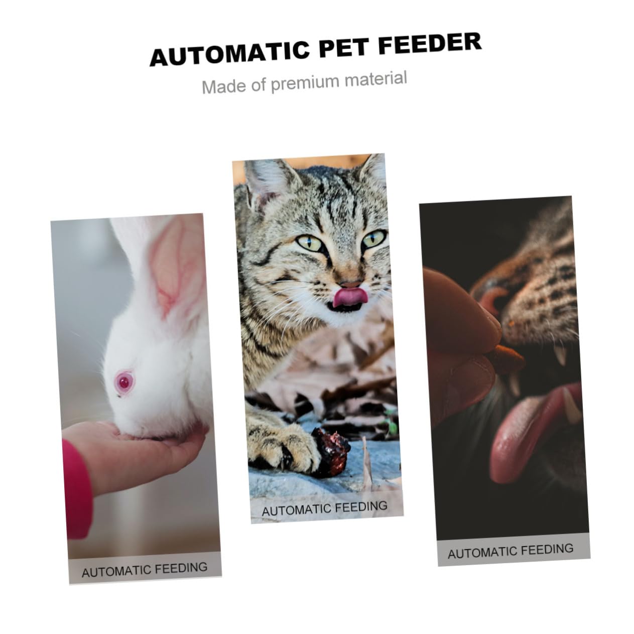 Kisangel Alimentador Automático para Gatos Dispositivo de Alimentación de Comedero y Bebedero Automático para Mascotas Color Aleatorio