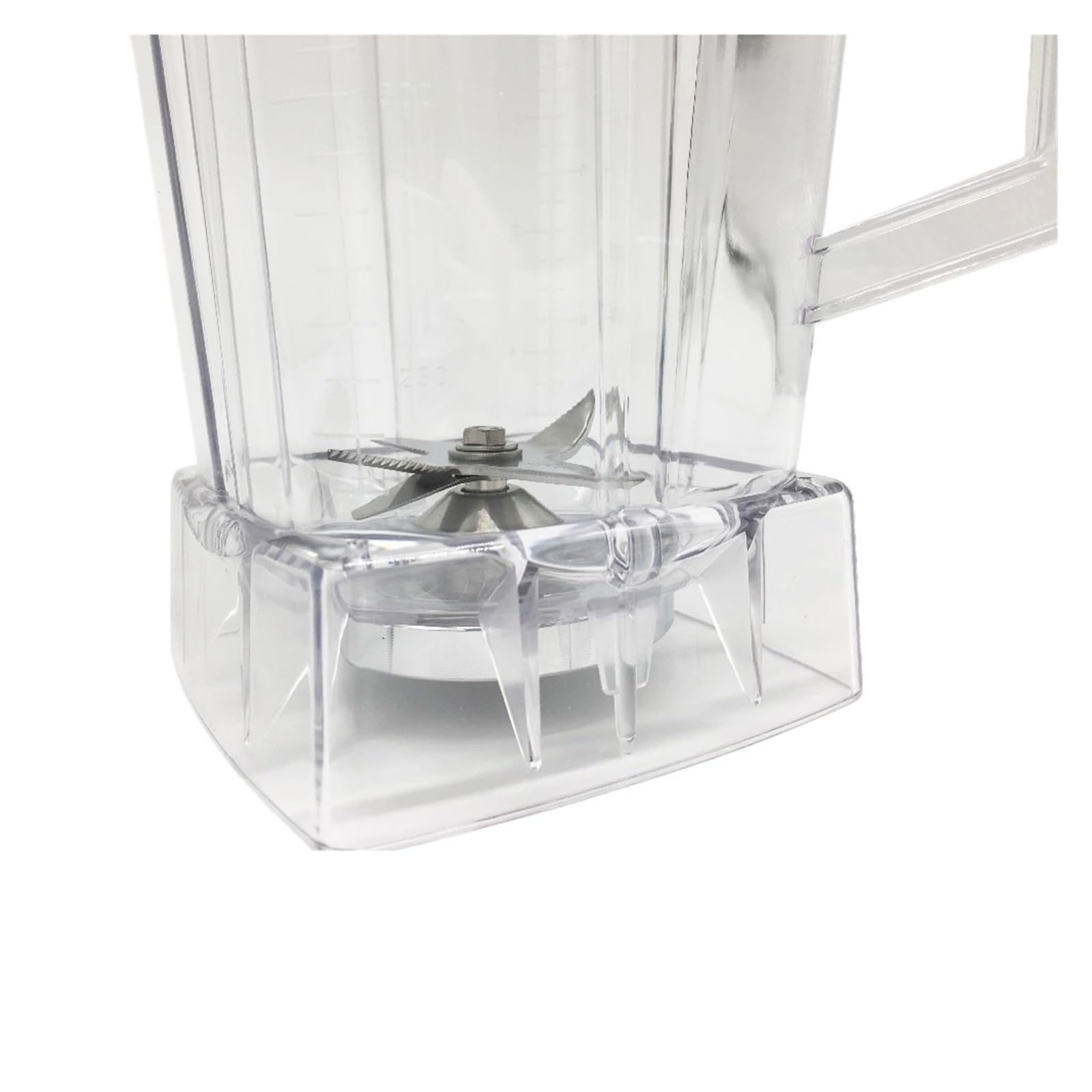 Pot carré de 2 l avec lames dentelées for Smoothie et couvercle for pièces de rechange de mélangeur Commercial