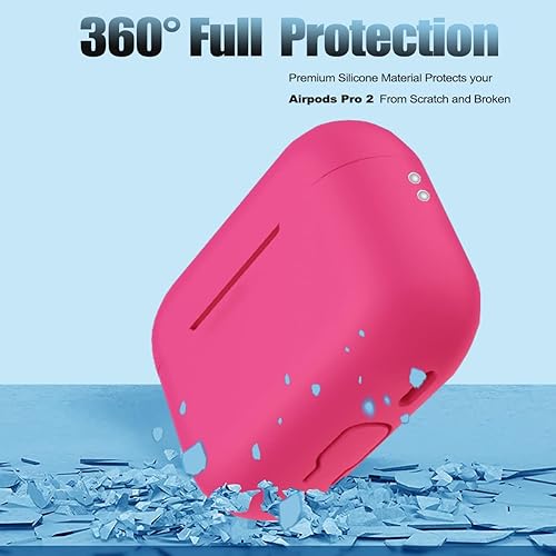 Miniatura 4 de Funda protectora para AirPods Pro 2, AirPods Pro de 2 generación 2022, funda protectora de silicona suave a prueba de golpes con correa de mano,