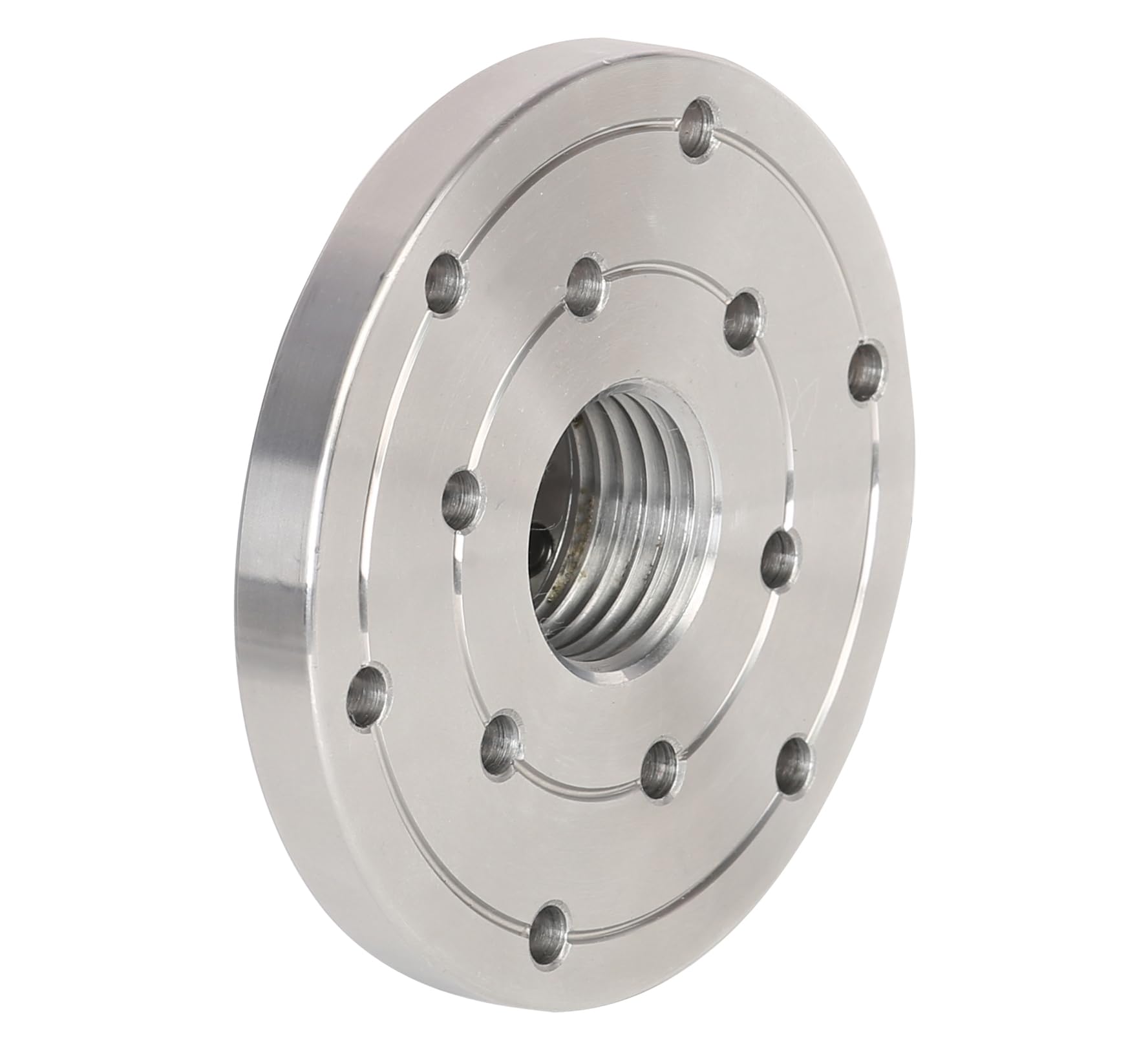 VINWOX 4" Wood Lathe Steel Faceplate, 1-1/4”x8TPI Spindle Thread Woodworking Machine Chuck Face Plate