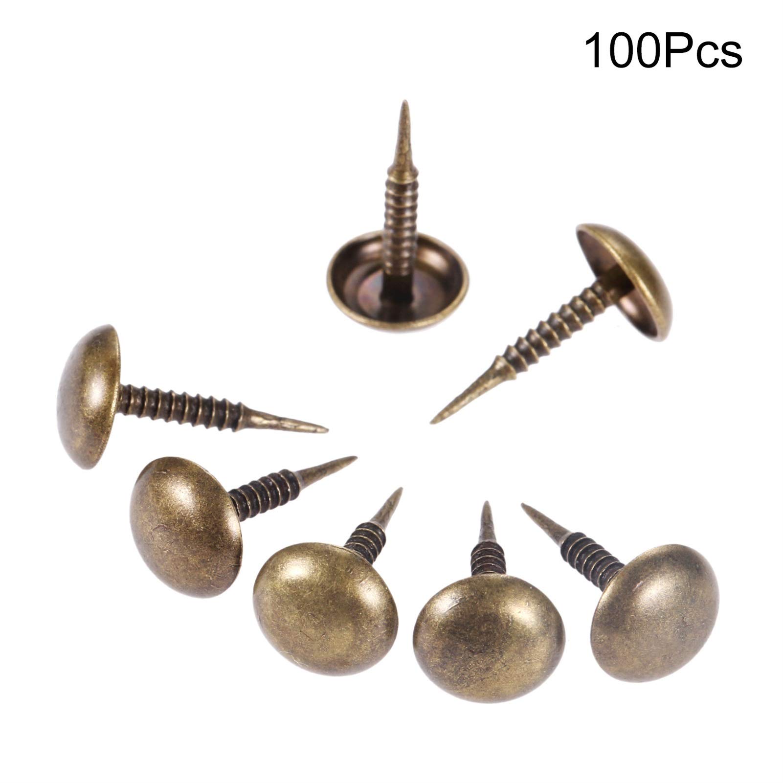 Gwoździe tapicerskie z brązu antycznego, 100 szt. 8 * 15 mm antyczne brązowe gwoździe tapicerskie