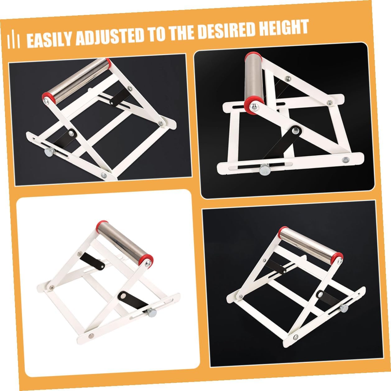 INOOMP Adjustable Cutting Machine Stand with Non-slip Teeth Metal Support Bracket Height Adjustable Material Holder for Portable Cutting Tools