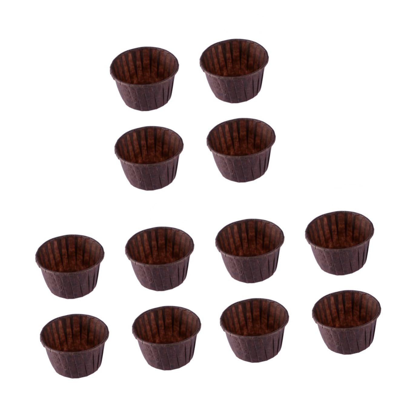 MAGICLULU 300piezas Muffin Cups De Papel Antigrasa Para Hornear Magdelanas Revestimientos De Pastel Para Cocina Color Chocolate