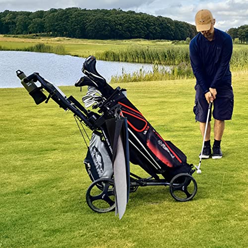 Lustember 3 Pack Large Size Golf Towels, 16" X 24" Tri-Fold Premium Microfiber Fabric Waffle Pattern Whith Heavy Duty Carabiner Clip To Remove Sand, Mud, Grass And Dirt From Golf Accessories #TOP6