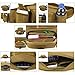 WOTOW Multi Functional Waist Pack, Military Single Shoulder Hip Belt Bag Fanny Packs Water Resistant Waist Bag Pouch Hiking Climbing Outdoor Bumbag with Water Bottle Pocket Holder (Brown)