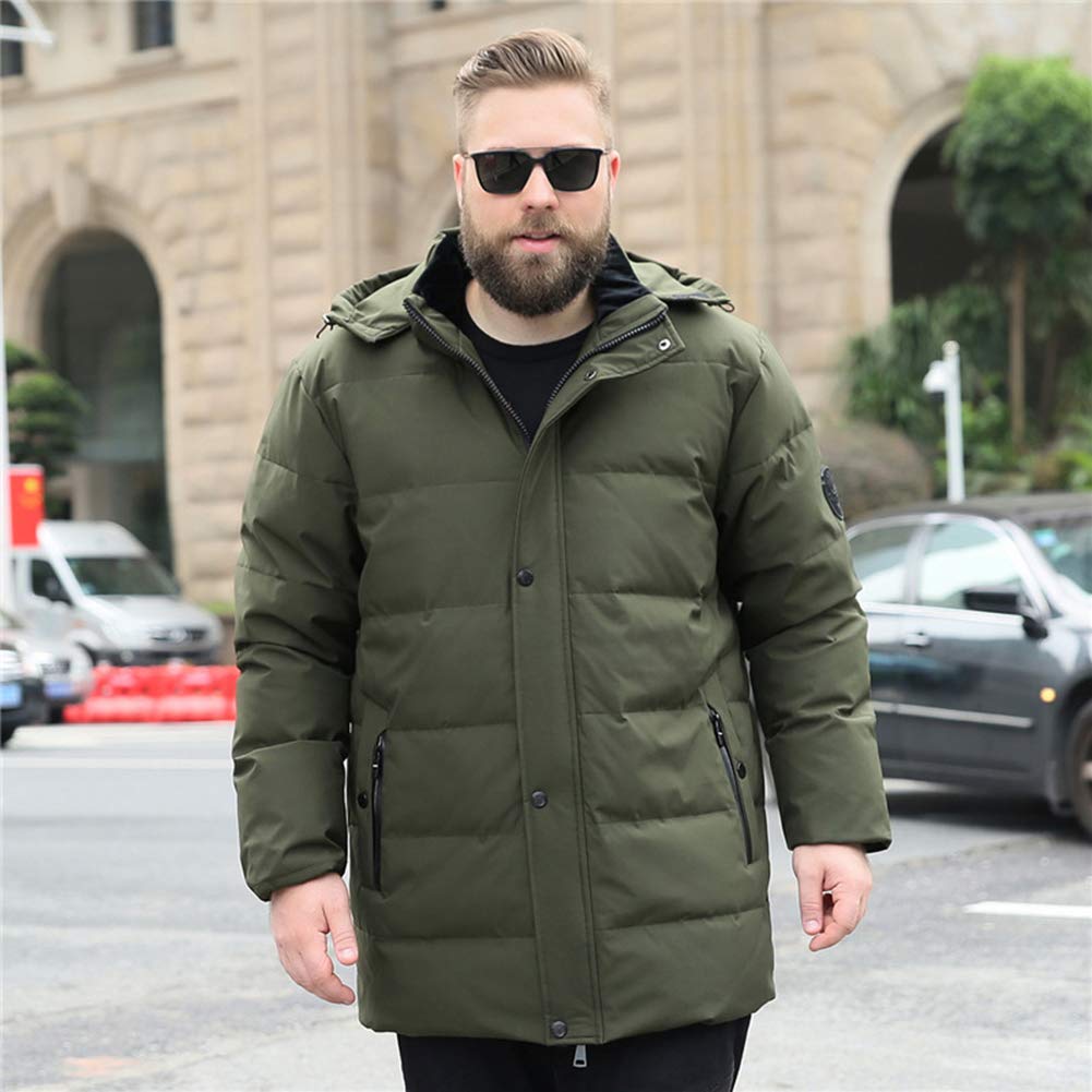 Doudoune pour Homme, Vestes légères, Manteaux d'hiver Chauds, Pouvoir gonflant de 700, Doudoune extérieure, Tissus Doux, Chauds et Confortables, Vert, 8XL