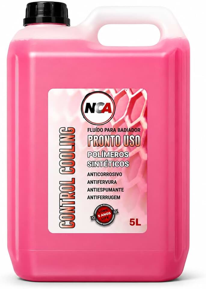 Galão 5L Aditivo Radiador NCA Rosa | Control Cooling Profissional | Polímeros Sintéticos | Pronto Uso | ISO 9001