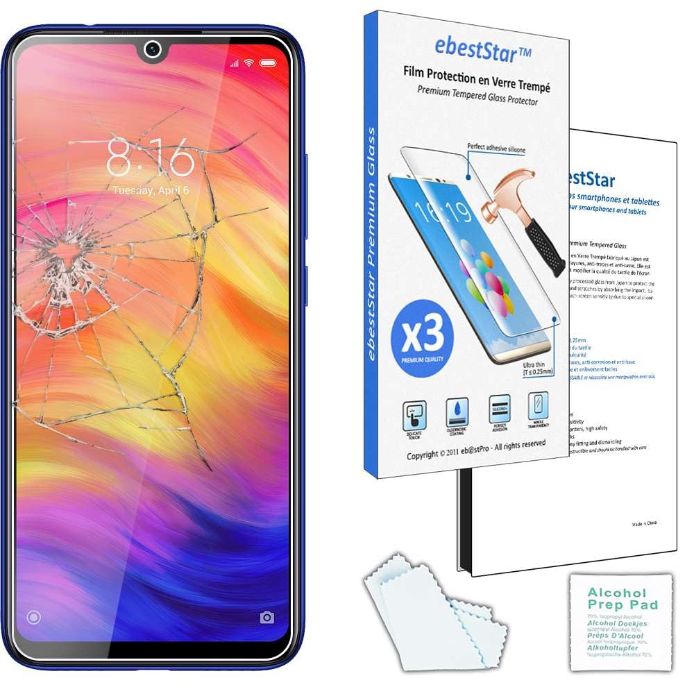 Pack De 3 Films Protecteurs En Verre Trempé Pour Xiaomi Redmi Note 7 / Note 7 Pro - Transparent