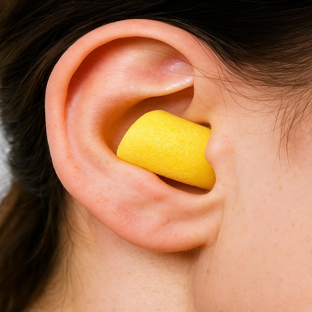 Ear Plugs Foam Doctor Recommended | NRR 33 dB Noise Reduction | Earplugs for Sleep, Study & Hearing Protection Meditation and Yoga for Adult & Kids (2 Pair Yellow)-image-10