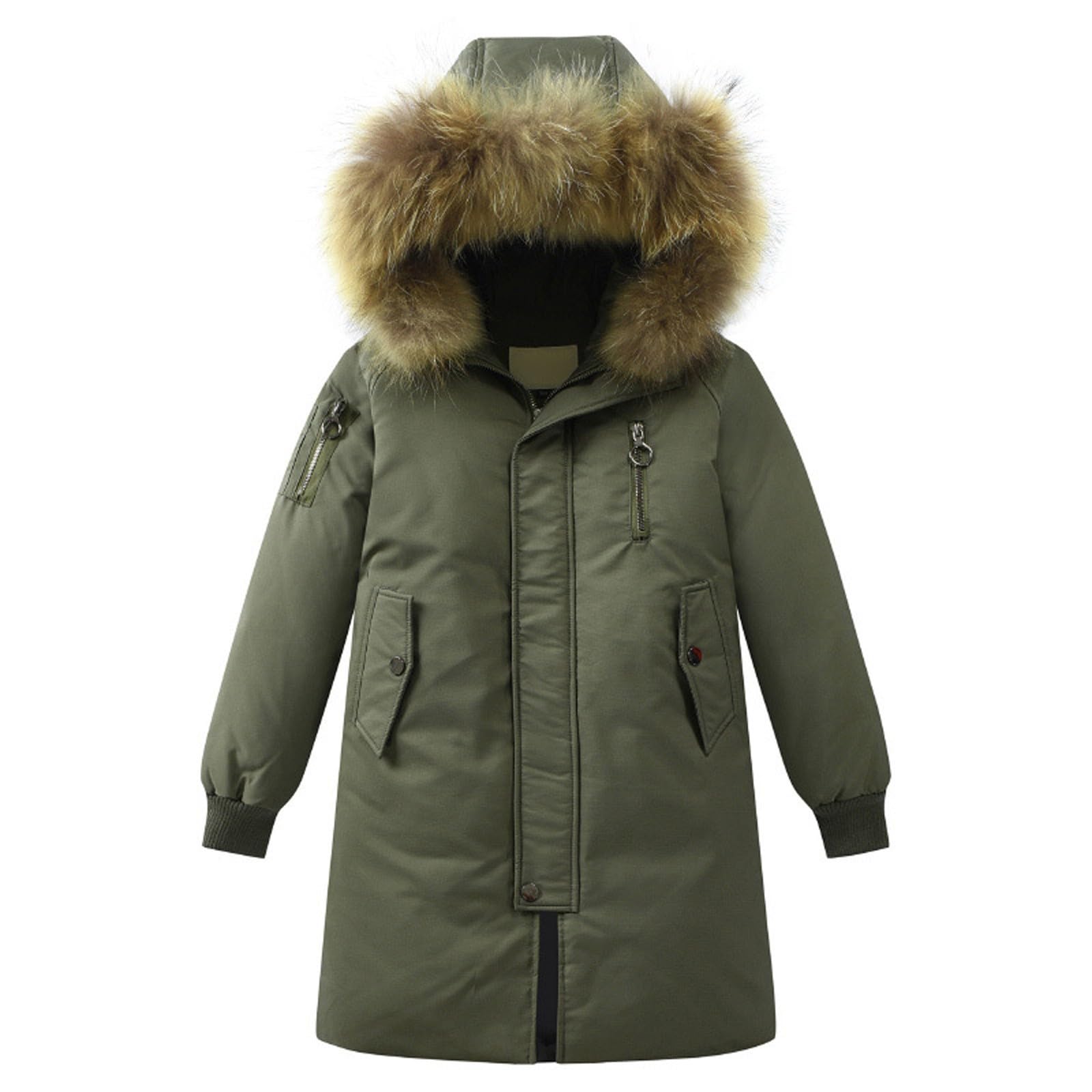 Manteaux en duvet à capuche unisexes pour grands enfants, vêtements d'extérieur épais et chauds à capuche coupe-vent pour adolescents garçons veste de sport