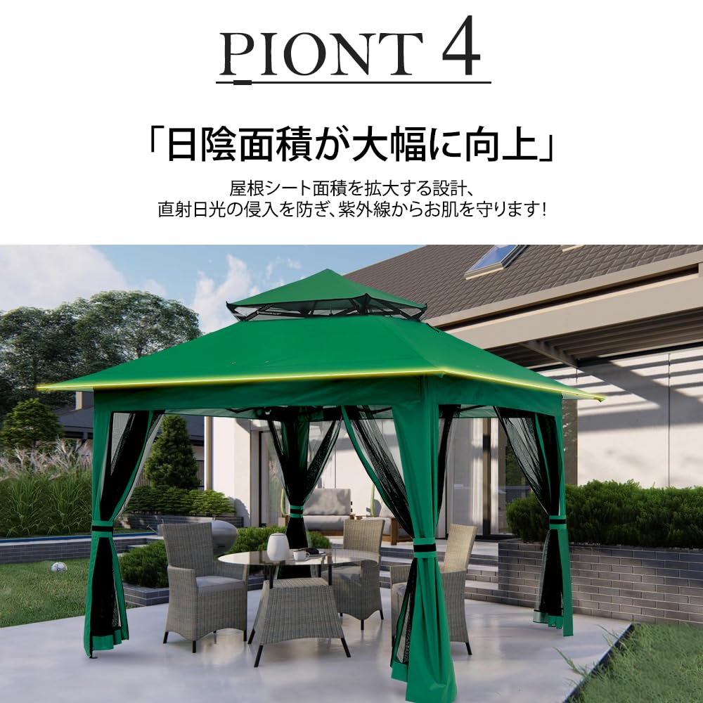 Amazon.co.jp: タープテント ワンタッチタープテント 3mx3m センター