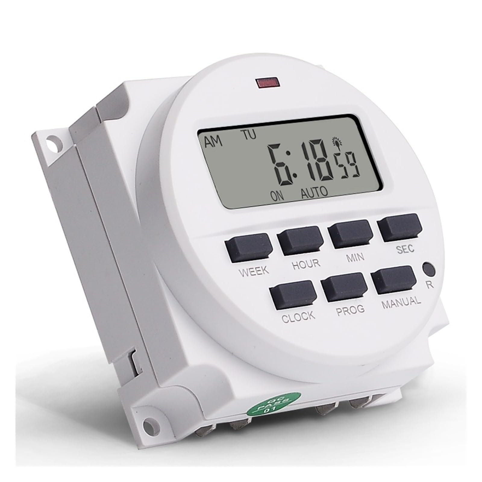 TM618SH Temporizador Digital con Interruptor L/C/D, con intervalo de 1 Segundo, 5 V, 12 V, 24 V, 110 V y 220 V, relé de Tiempo programable semanal de 7 días con Cuenta Regresiva(110V)