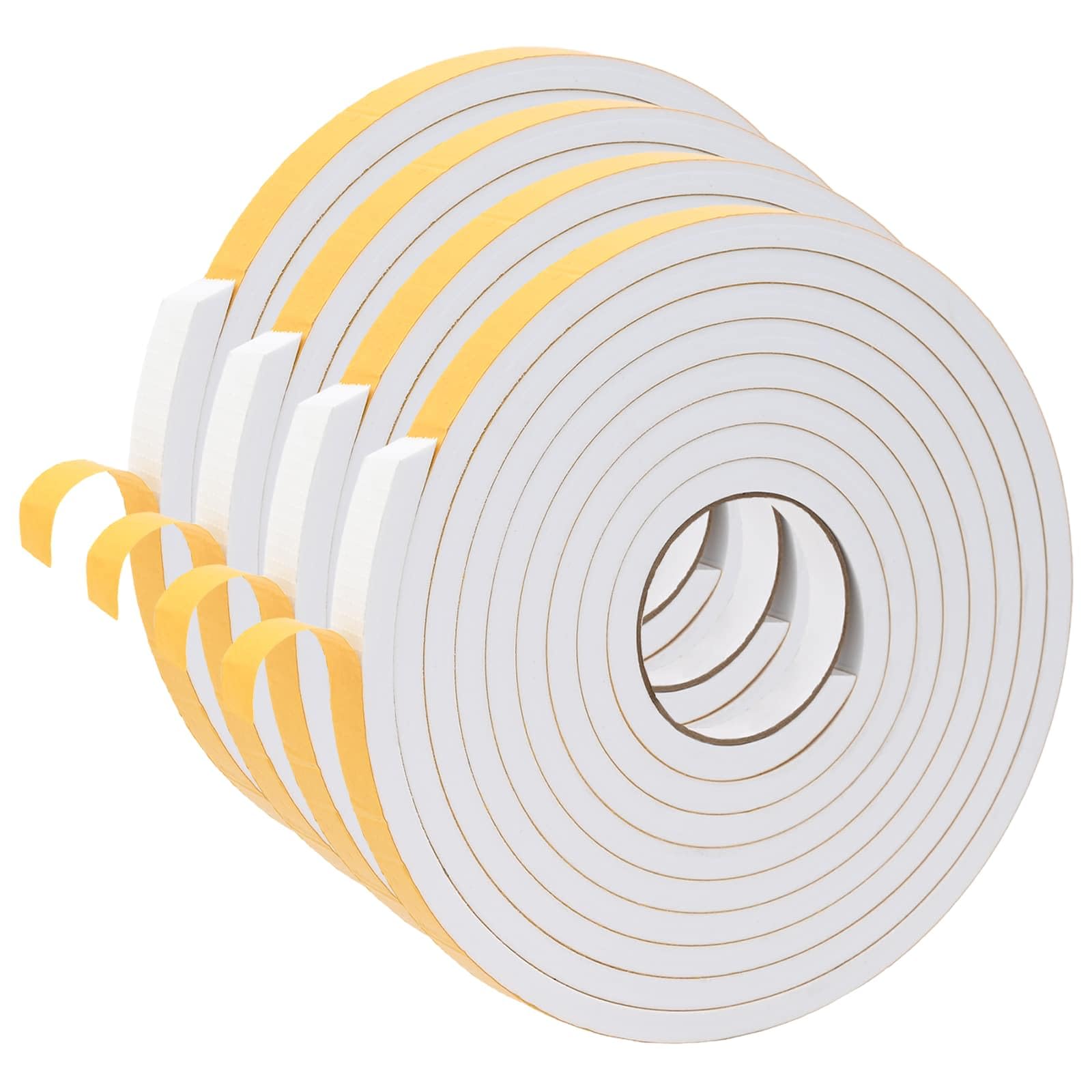 Vidaxl Self-Adhesive Foam Tape 4 Pcs White 15Mm X 5M Cr Foam