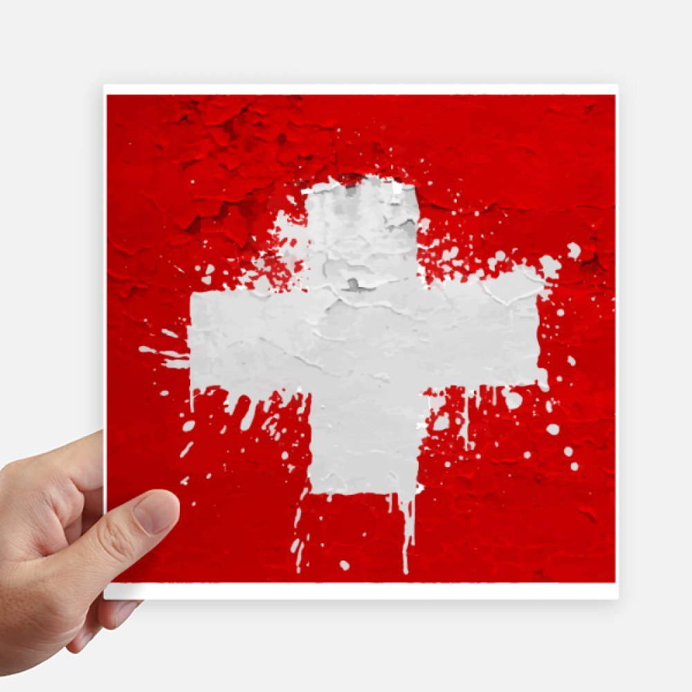 Sticker suisse pour masquer rayures valise et ordinateur portable autocollant 20 cm