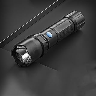 LED Zoomable Flashlight, 100000 Lumens Super Bright Flashlight, USB Rechargeable Flashlight with 4 Modes, Ipx6 Water-Proof Flashlight Powerful Handheld Flashlight