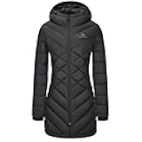 Women's Down Jacket Hooded Windproof Puffer Coat Packable Warm Winter Jacket Lightweight Ladies Parka