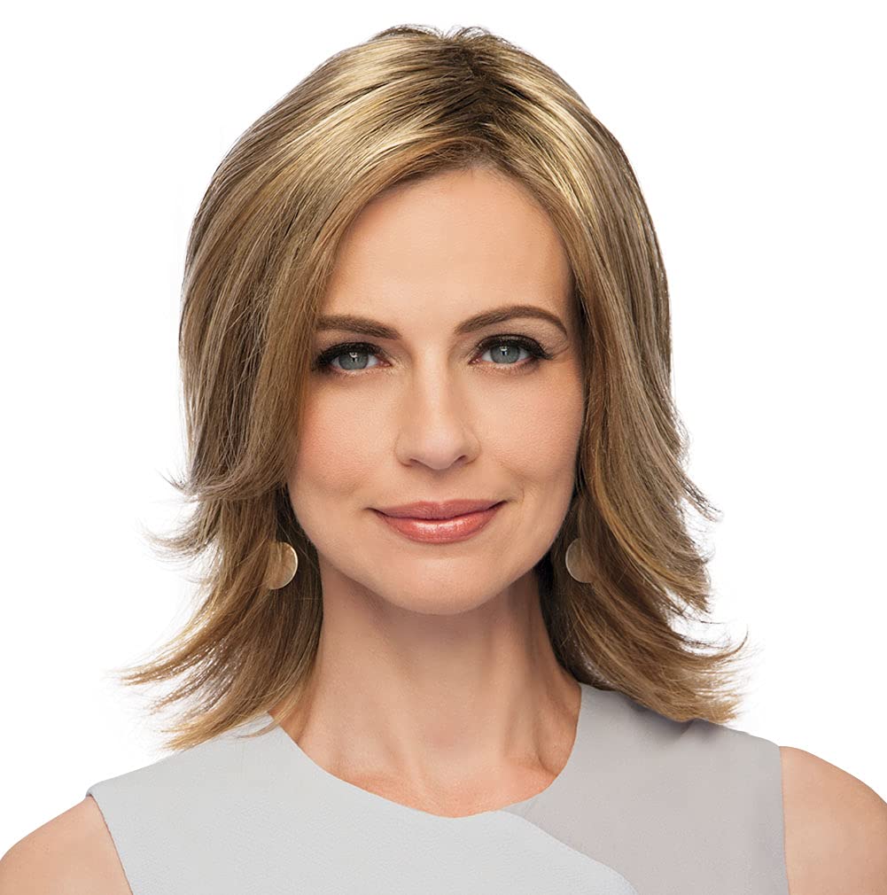 Top Pefect Hair Topper Color GL 27-22 CARAMEL - Gabor Wigs 10" Long Clip In Flexlite Synthetic Conceals Thinning Crown Head Hairpiece