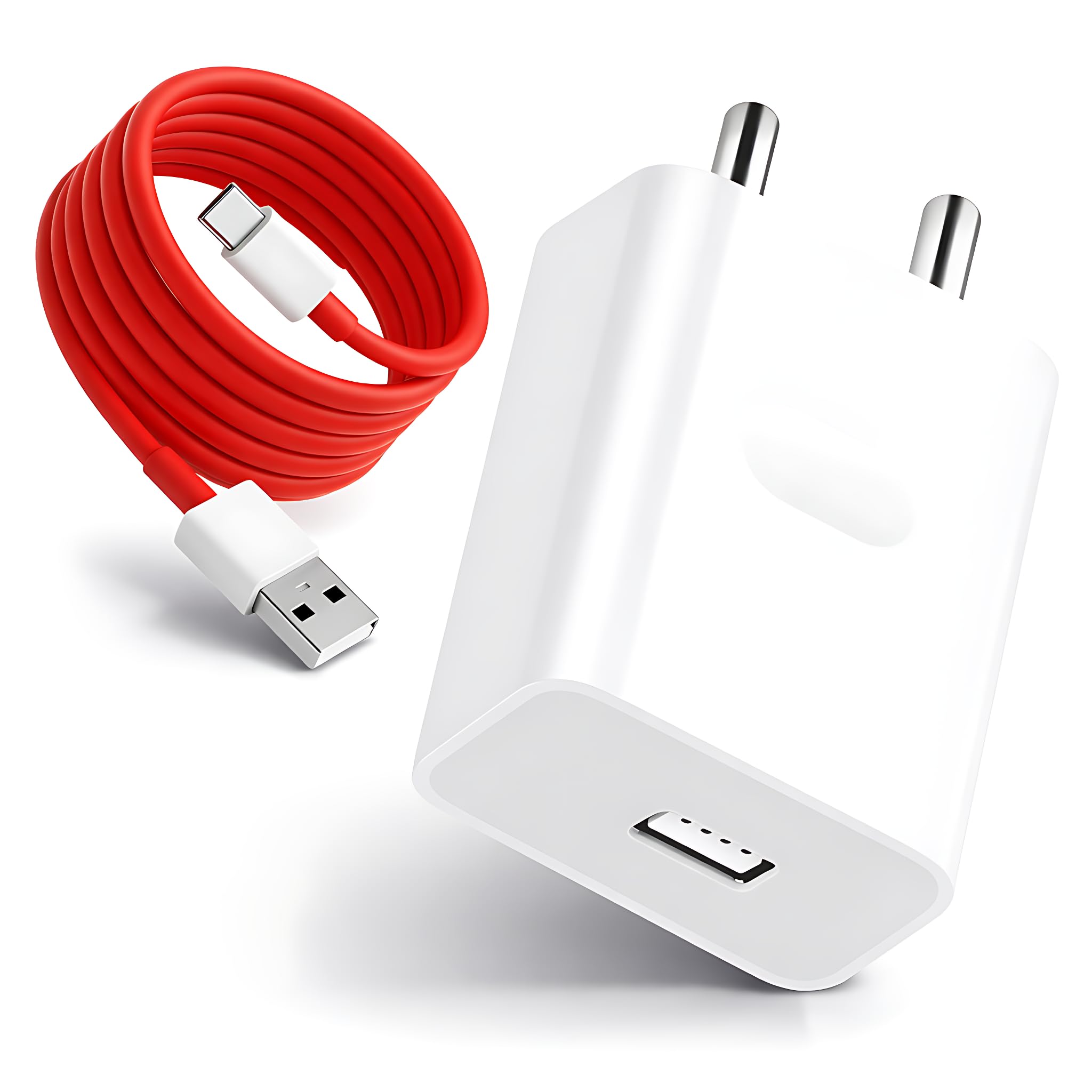 MAK Original 80W SuperVOOC Fast Charging Adapter with USB to Type C Cable,Red, Upto 80W Power Delivery Wall Charger Compatible with OnePlus 11, Nord CE3, Fast Charge for USB-C Smartphones.-picture-37