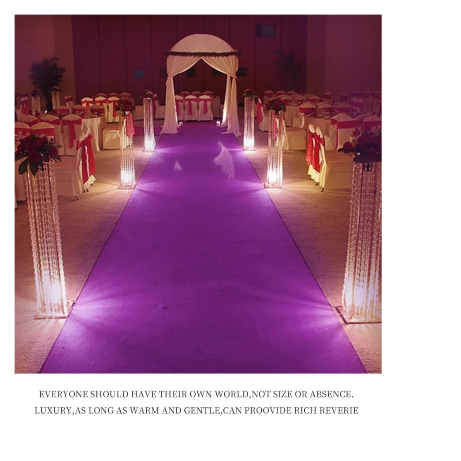 Generico Tappeti for matrimoni Tessuto non tessuto Accessori for feste Palcoscenici Hotel Spettacoli di auto Tappetini antiscivolo per matrimonio, eventi(12M,1.2M)
