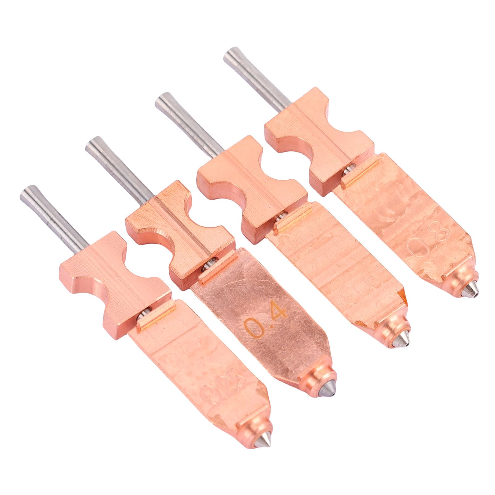 banapoy Ugello in Acciaio Temprato da 4 Pezzi per Stampante 3D, Kit Ugello Hotend a Rimozione Rapida 0,25 Mm 0,4 Mm 0,6 0,8, Kit Hot End Ad Alto Flusso 32 /s