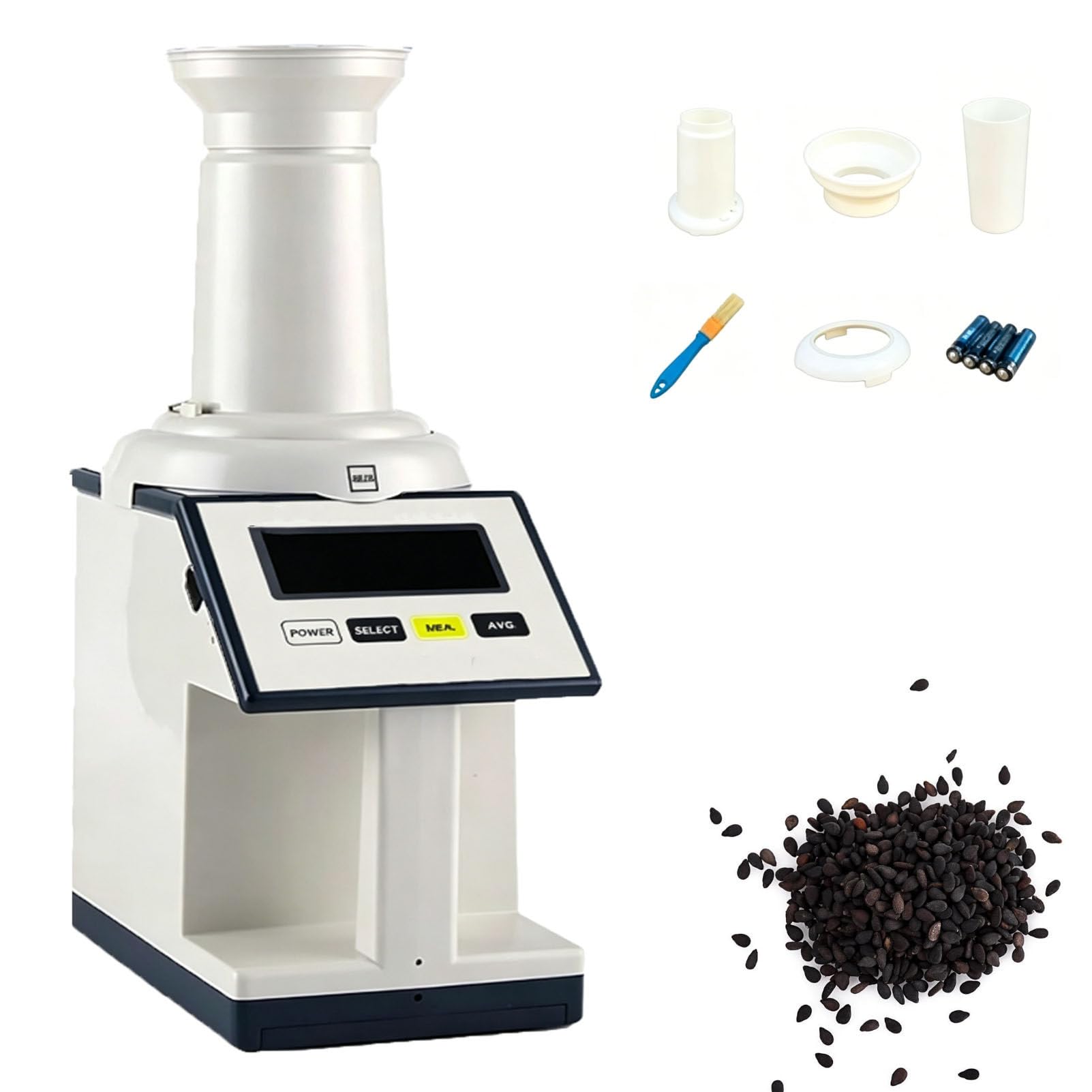 Pfps Portable Grain Humidity Detector, 1 to 40% Measuring Range, Digital Moisture Meter for 14 Kinds of Grains, High-Frequency Capacitance Tester for Corn, Wheat, and Rice