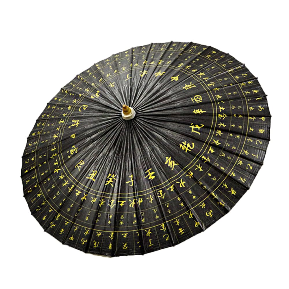 Taoistischer Ölpapierschirm, Praktischer Sonnenschutz Yin-Yang Und Fünf-Elemente-Regenschirm, Handgefertigte Film- Und Fernsehprops,A,120CM