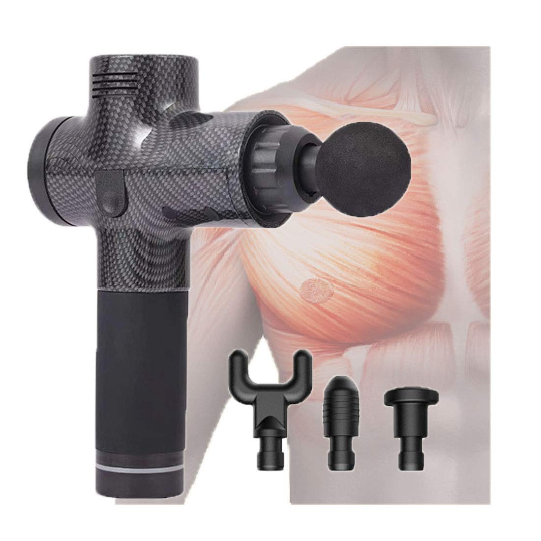 Intelligent Electric Touch Masaje Pistola Super Strong Massager del MúSculo Profundo Masaje De VibracióN Relajar El MúSculo Fascia Pistola,Graphite Grey