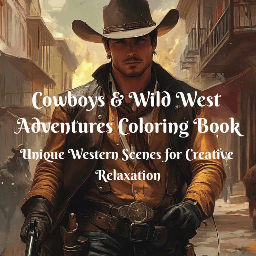 Cowboys & Wild West Adventures Coloring Book Unique Western Scenes for Creative Relaxation: Stres relief, relaxing, cozy, captivating, bold, form men, ... Warriors & Ancient People Coloring Series)