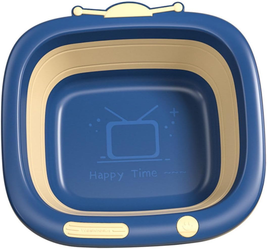 Portable Washbasin for Collapsible Bath Bowl Newborn Sturdy Easy to Store Cartoon Design