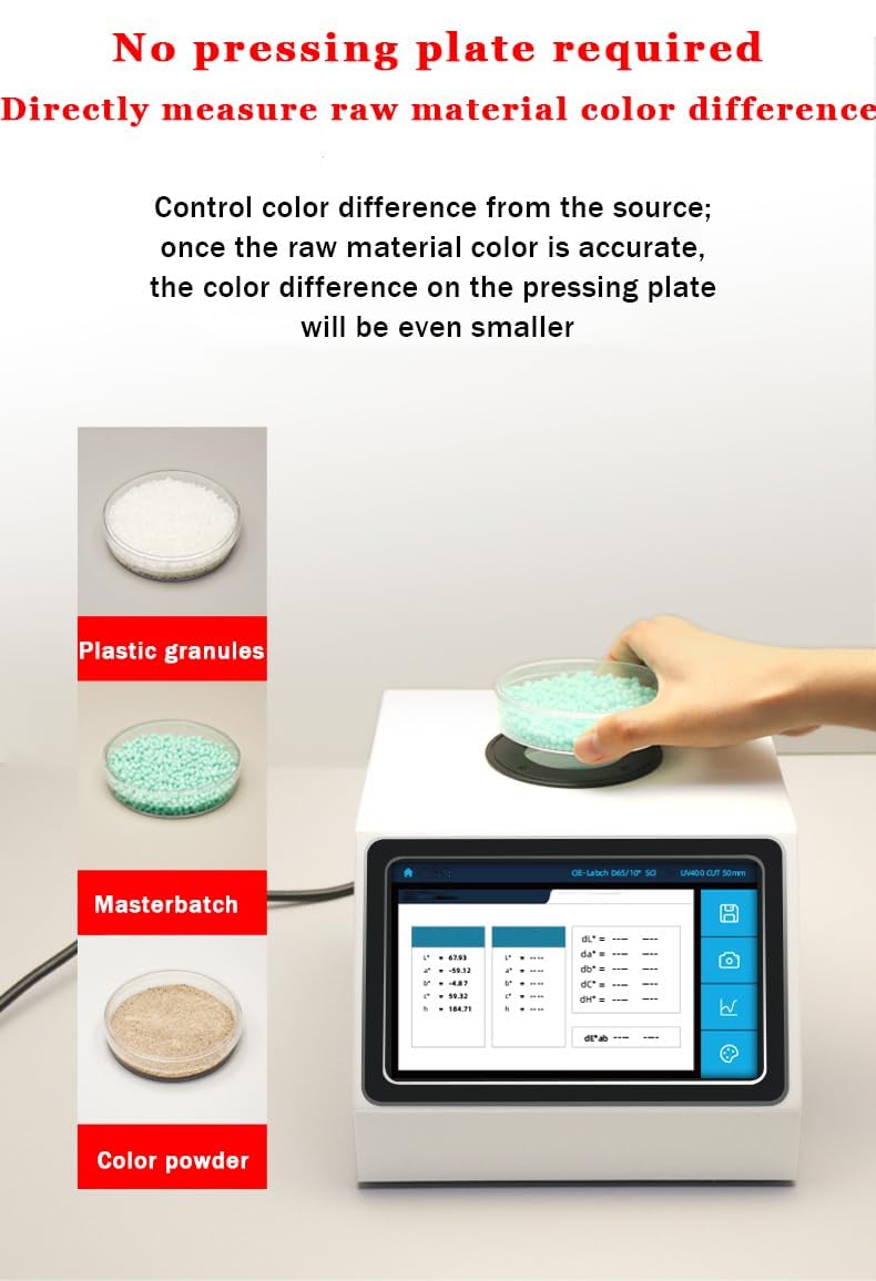 Masterbatch Color Analyzer Ultra Large 50mm Aperture Colorimeter Powder Spectrophotometer With Color Space CIE LAB,CIE LUV,LCh,Hunter Lн,ан,bн,Yxy,XYZ,Musell,s-RGB,βxy For Testing Uneven Samples