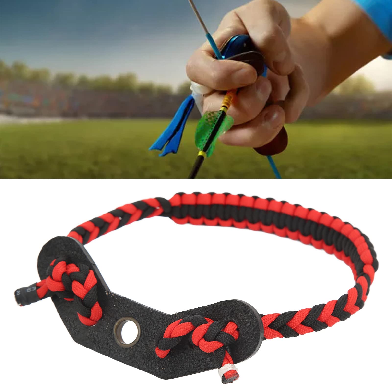 Corde De Poignet De Tir à l'arc, protéger Les Armes,Corde en Nylon épaissie Corde De Poignet De Tir à l'arc Corde De Poignet De Corde d'arc Composé Réglable pour L'équipement De Tir à l'arc
