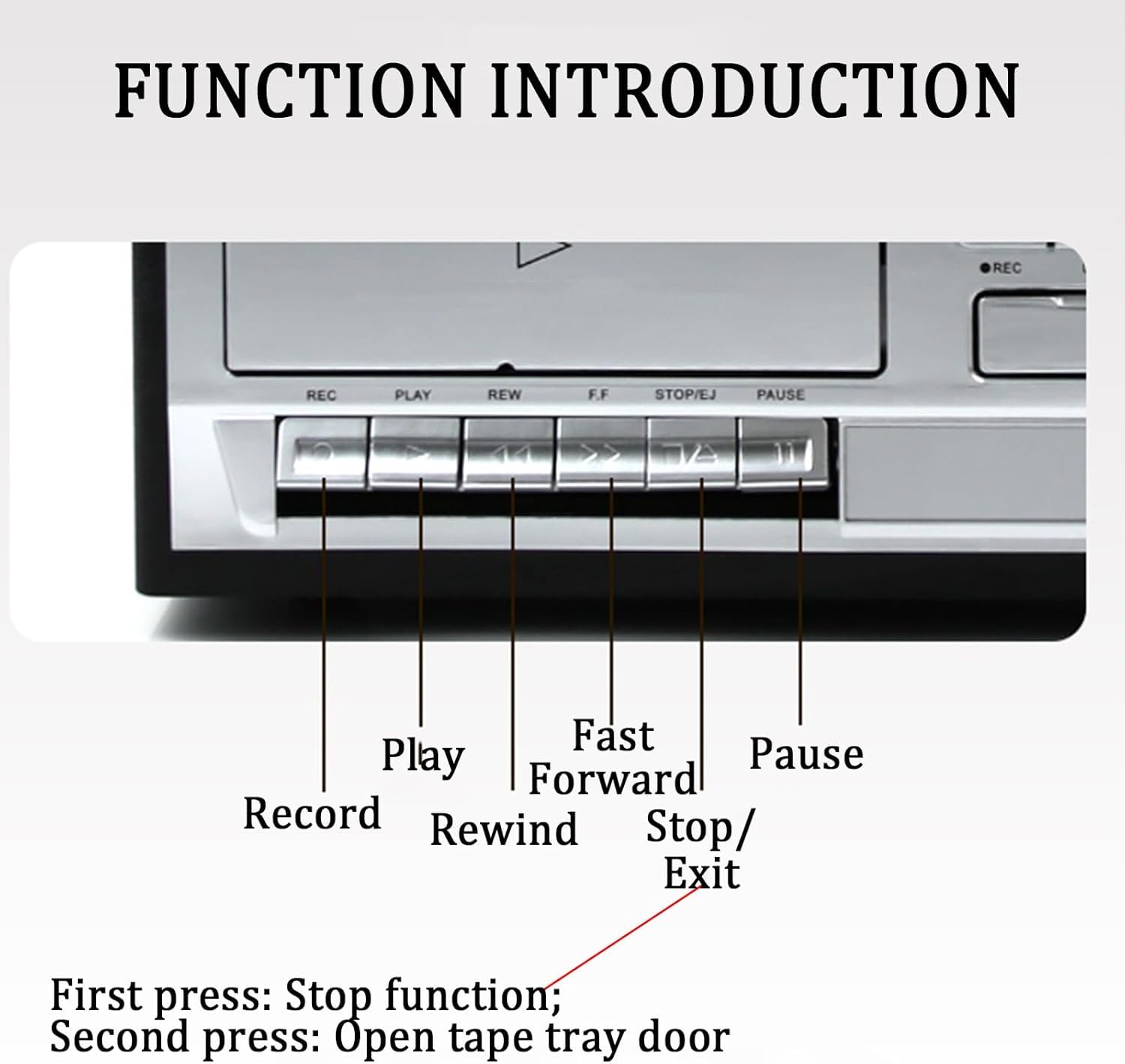 Lettore CD Bluetooth con altoparlanti, schermo LCD, connettività USB/AUX/Bluetooth, altoparlanti integrati per casa, ufficio e arredamento, design desktop