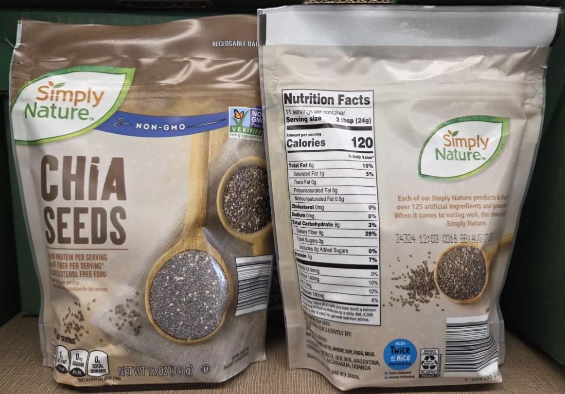 chiaページ Amazon.com: Simply Nature NON-GMO Chia Seeds 12oz 340g (Two Bags