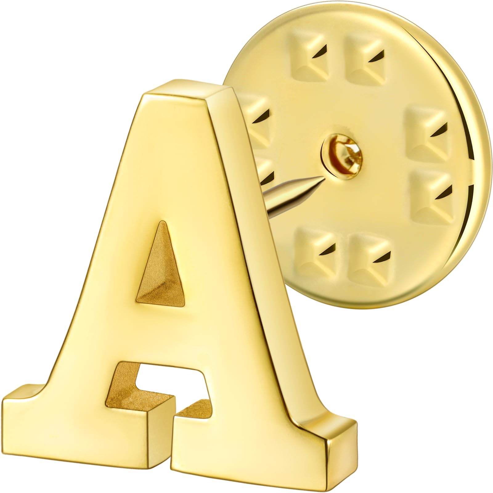 HAWSONInitial Lapel Pin for Men Women, Brooch Pins for Men Suits, Metal Button Pins in 18K Gold and Silver Tone.
