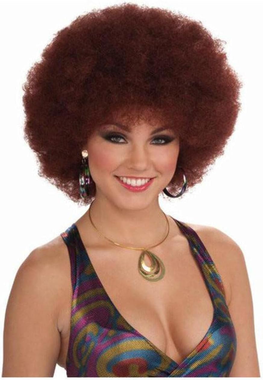 Forum Novelties Unisex 70'S Disco Doll Afro Wig, Red, One Size
