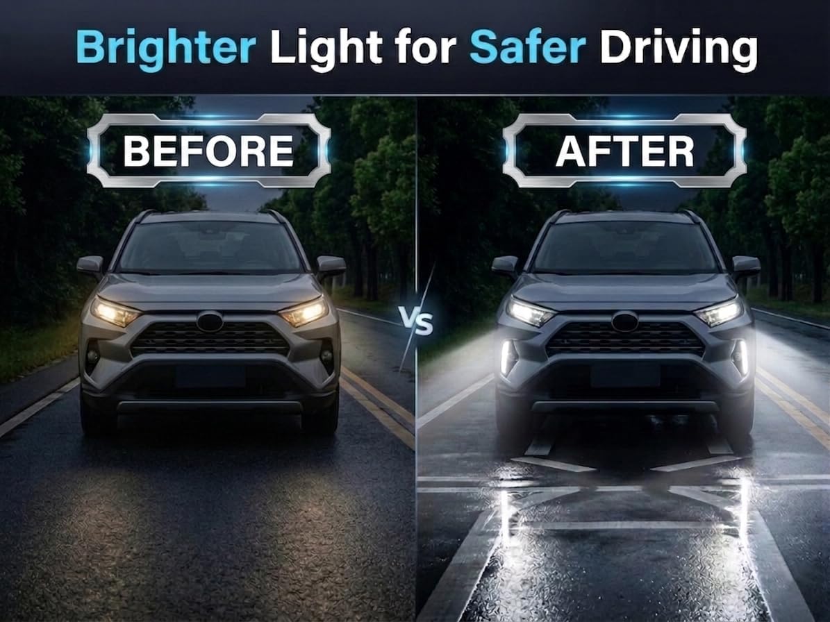 Condition photo showing New/Like New for driving fog spot lights fit for 2026 toyota rav4 le se xle xse accessories with led white drl daytime running lights/amber sequential turn signal