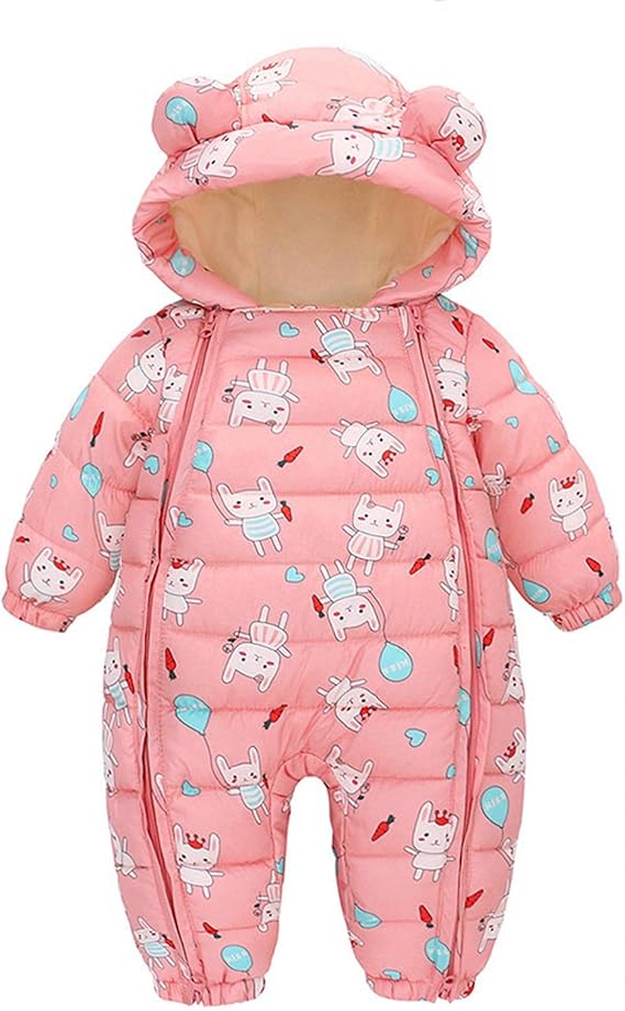 Amazon Co Jp 男の子 女の子 ロンパース 秋 冬 長袖 ベビー 新生児 服 カバーオール 厚手 可愛い 子供 コート おくるみ 赤ちゃん パジャマ 裏起毛 防寒 あったか ダウンロンパース キッズ もこもこ 前開き ジャンプスーツ ベビー服 出産祝い ギフト 服 ファッション小物