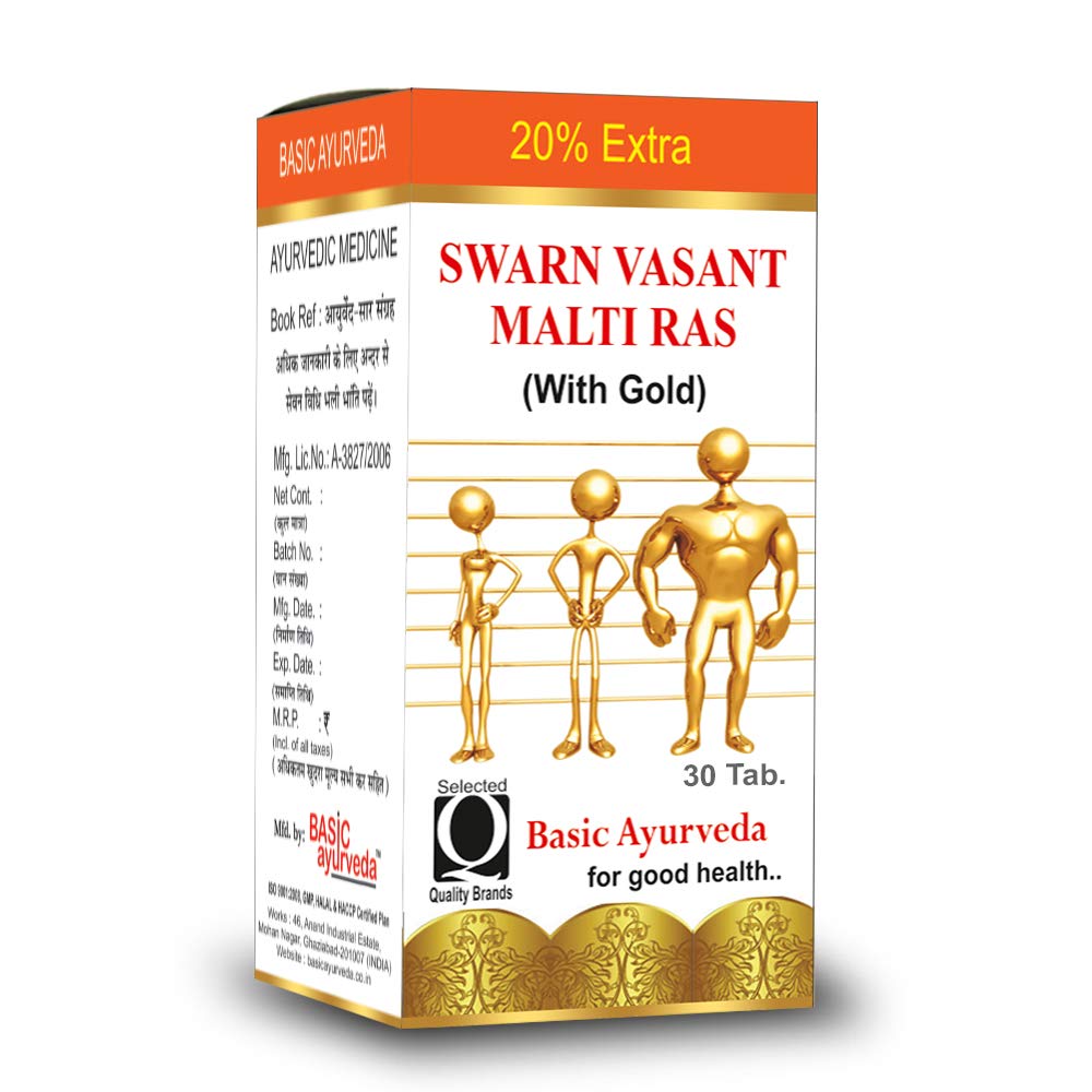 Basic Ayurveda Swarn Vasant Malti Ras (30 Tablet) - Image 2 thumbnail