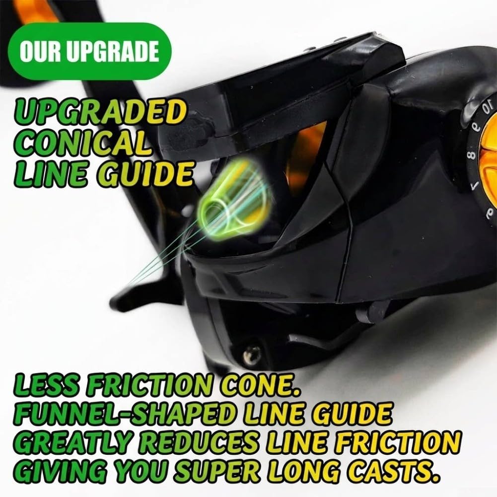 Digitale Baitcasting Rolle 7.2:1 LED Zähler USB