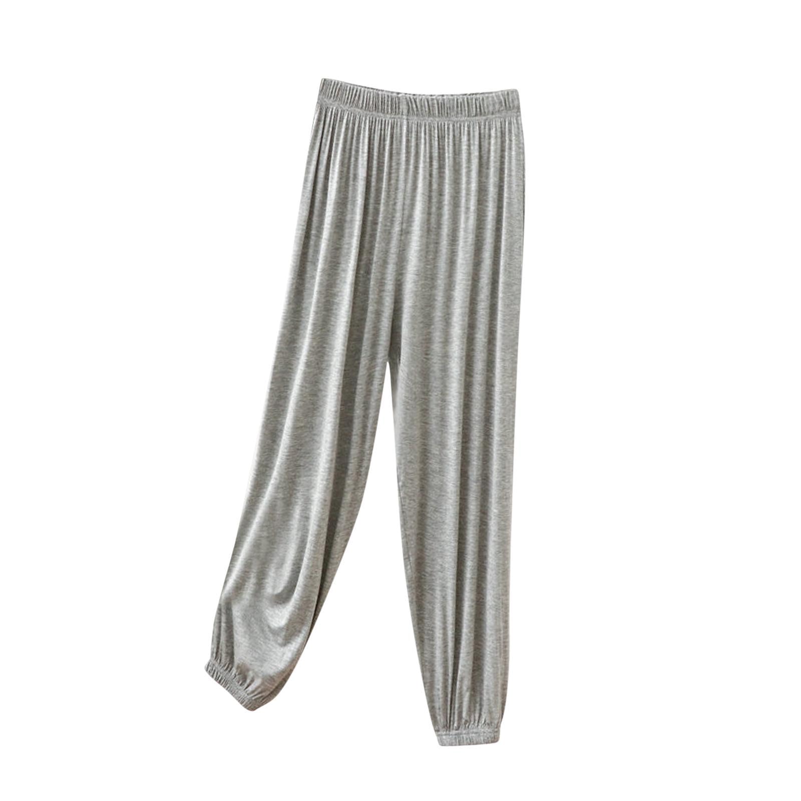 Pants for Women Casual Comfy Pants Solid Color Lounge Pants High Waist Pant Wide Leg Trousers Stretchy Pants