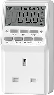 HBN Power Meter Energy Monitor Plug for Home,Electricity Power Consumption Meter with Digital LCD,Cost, Kilowatt Meter, En...